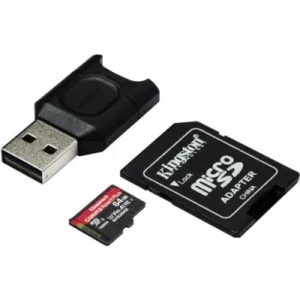 Mod micro sd 64gb cl10 react plus + adaptador kingston