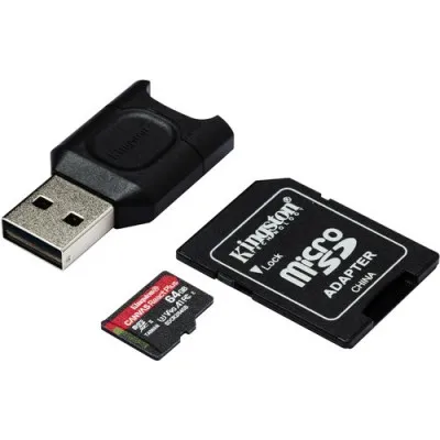 Mod micro sd 64gb cl10 react plus + adaptador kingston