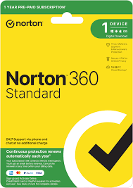 Norton 360 Standard 10Gb Af 1 User 1 Device 12Mo Wrt Drmkey Ftp